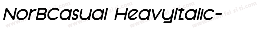 NorBCasual HeavyItalic字体转换